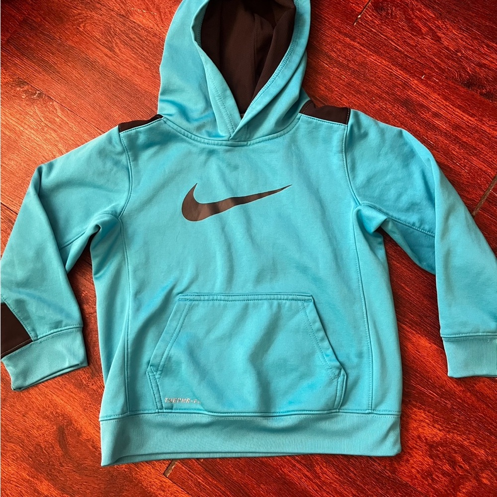 Nike Kids Aqua and Black Hoodie